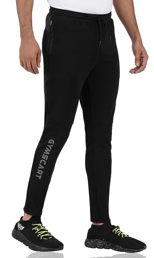 Gyms Cart Dobby Lycra Track Pant - Black