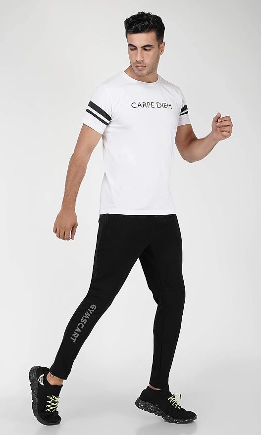 Gyms Cart Dobby Lycra Track Pant - Black