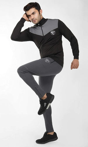 Gyms Cart Dobby Lycra Track Pant - Grey
