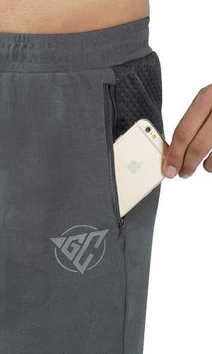 Gyms Cart Dobby Lycra Track Pant - Grey