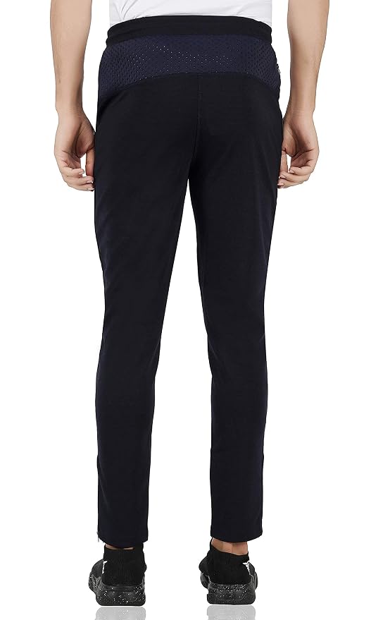 Gyms Cart Dobby Lycra Track Pant - Navy Blue