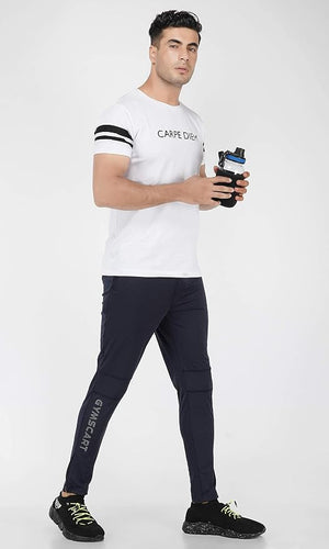 Gyms Cart 4 Way Lycra Track Pant - Navy Blue