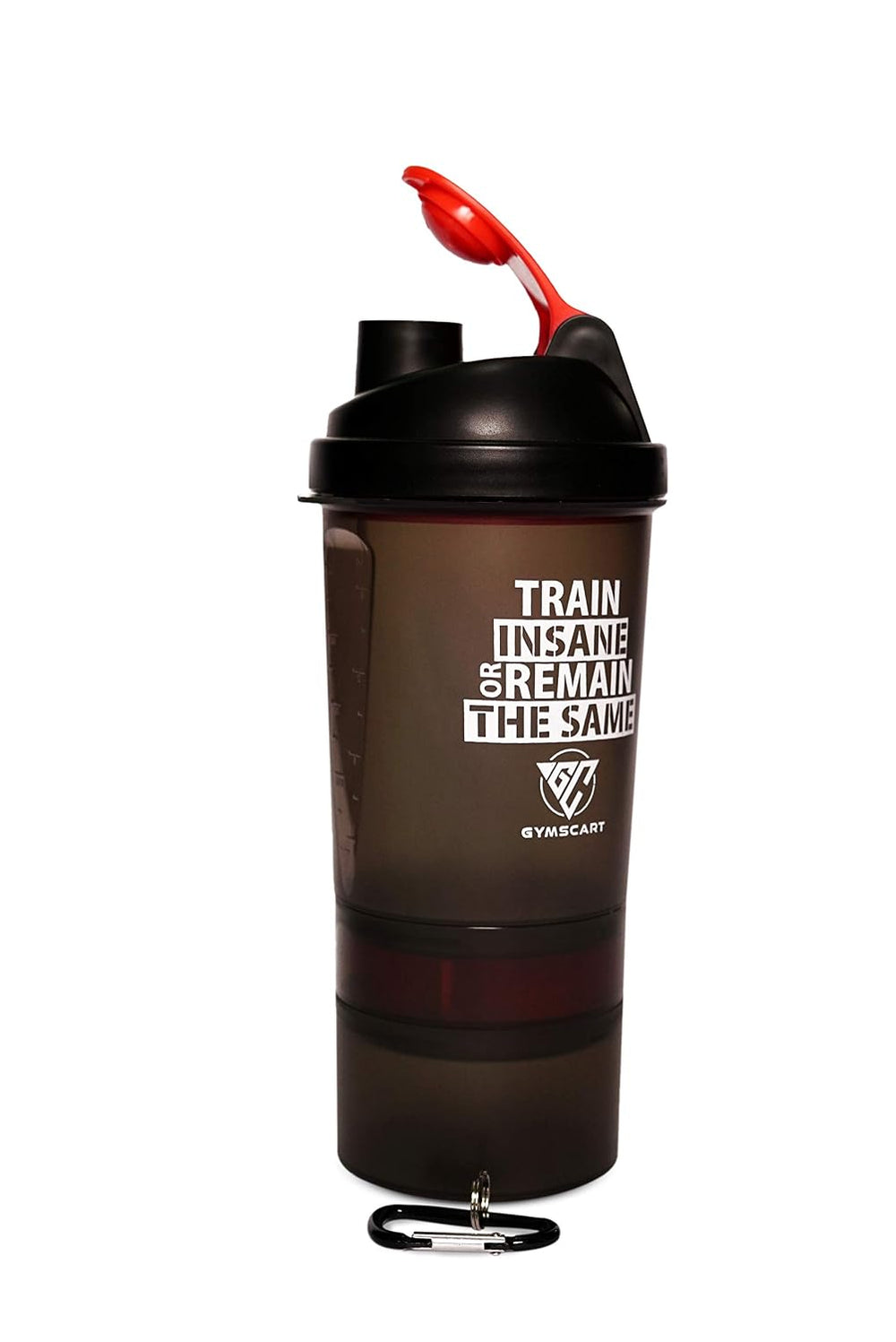 Smart Shaker with Protein Container- Black & Red