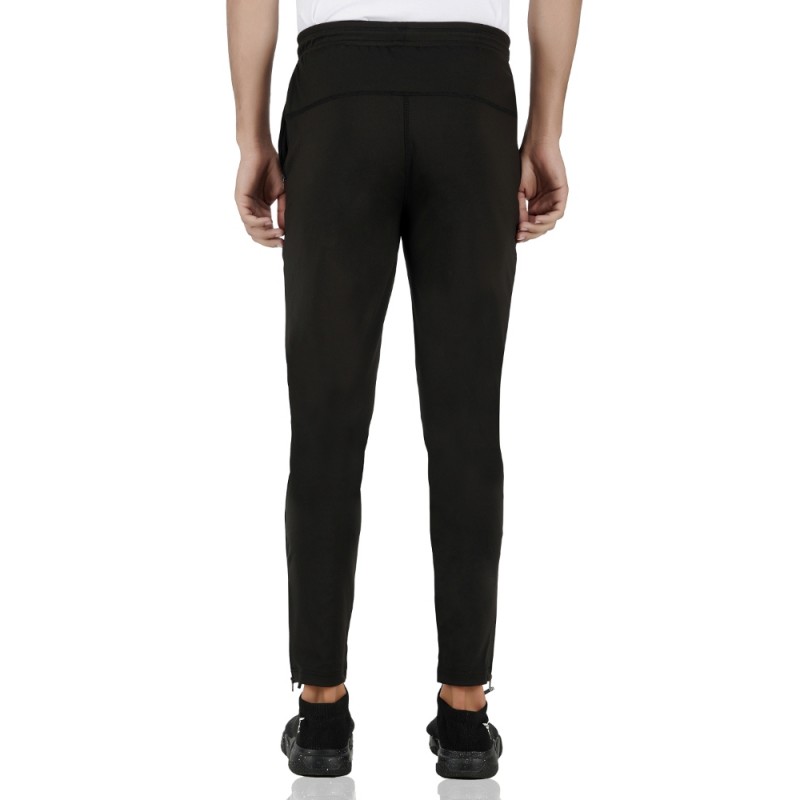 GymsCart Unisex Lycra Slim Fit Track Pant, Stylish Lower for Gym, Yoga, Sports, Running  & Trekking (BLACK)