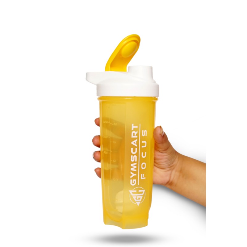Clout Protein Shaker Bottle (700 ML) White/Yellow