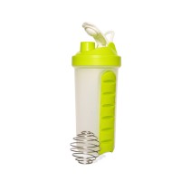 Protein Shaker 700 ML with Pill Organizer (Green/Transparent)