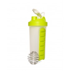 Protein Shaker 700 ML with Pill Organizer (Green/Transparent)
