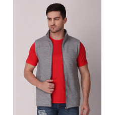 Men’s Fleece Half Sleeves Melange Jacket