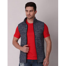 Men’s Fleece Half Sleeves Melange Jacket