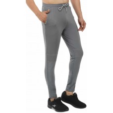 GymsCart Unisex Lycra Slim Fit Track Pant, Stylish Lower for Gym, Yoga, Sports, Running  & Trekking (GREY)