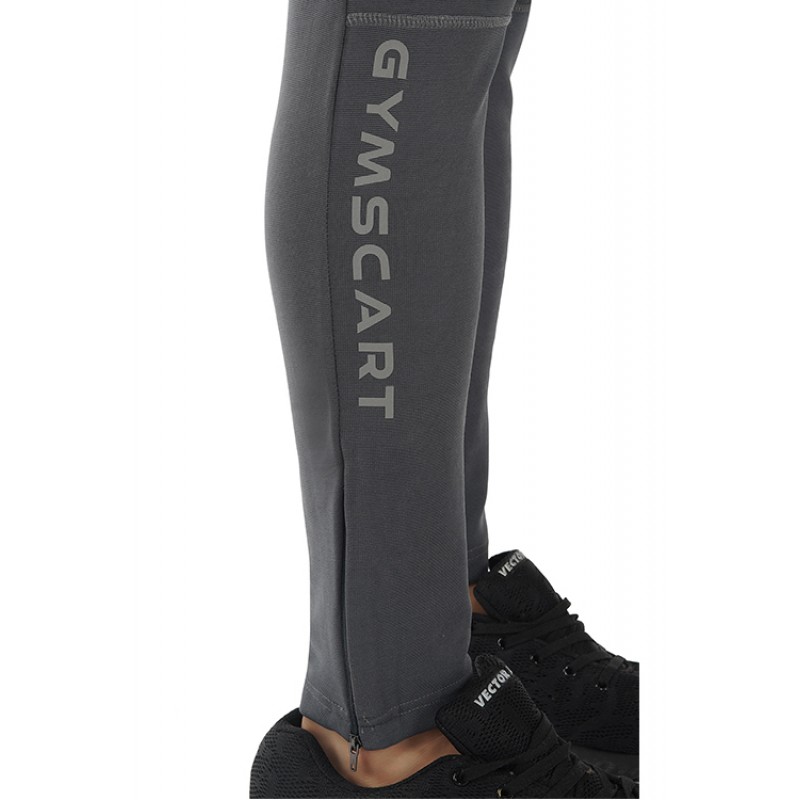 GymsCart Men’s Lycra Slim Fit Track Pant Stylish Lower for Gym, Yoga, Sports, Running (GREY)