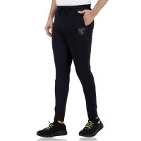 GymsCart Men’s Lycra Slim Fit Track Pant Stylish Lower for Gym, Yoga, Sports, Running (NAVY BLUE)